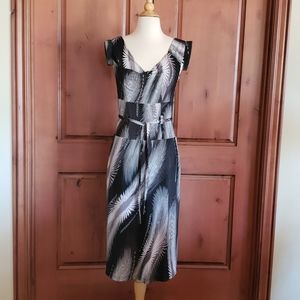 Stretch knit print dress